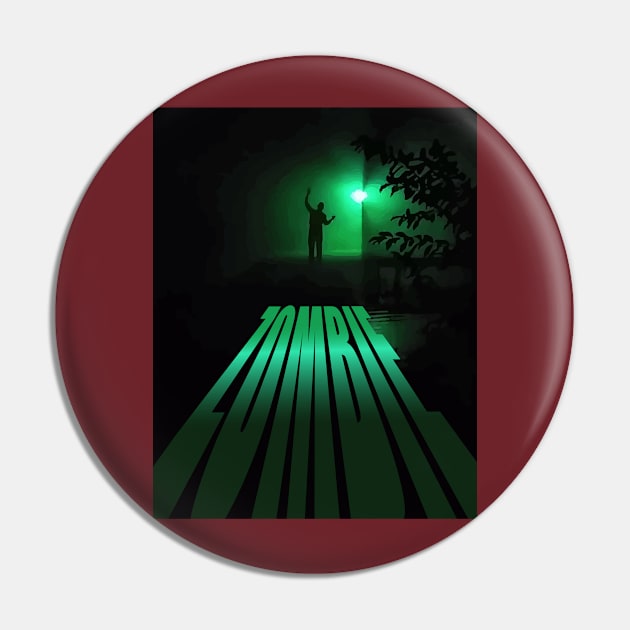 ZOMBIE taking a lonely stroll on a dock Pin by DeifiedDesigns