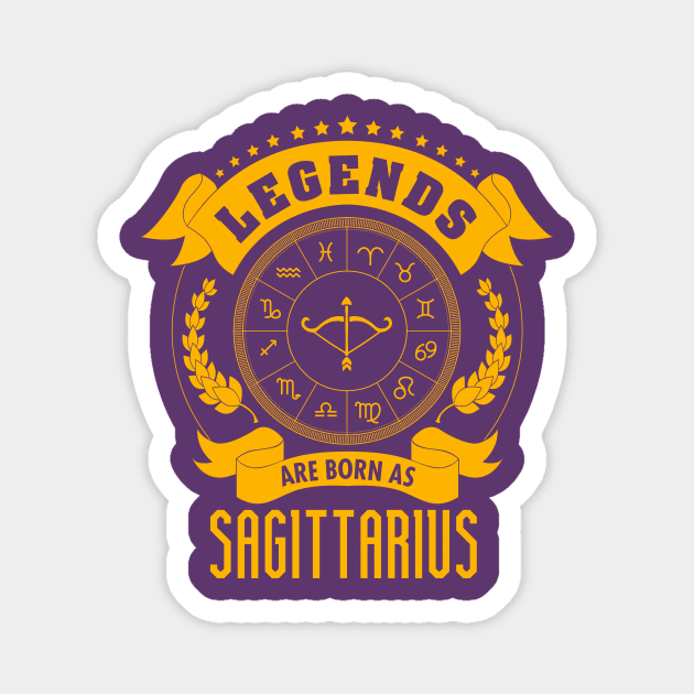 Legends are born as Sagittarius Magnet by gastaocared