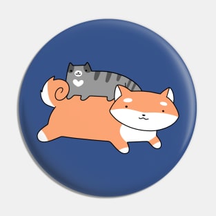 Blue Tabby and Shiba Pin