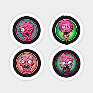 Funny pink Zombie stickers Magnet