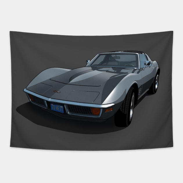 1970 Corvette Stingray in Laguna Gray Tapestry by candcretro