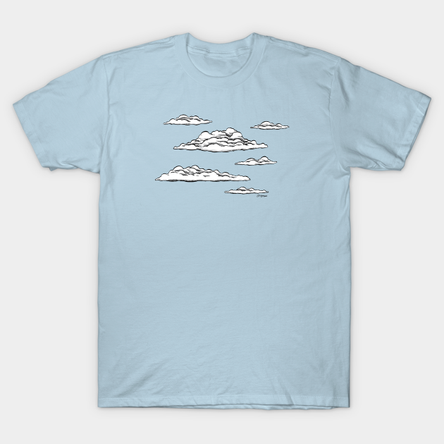 Peaceful Clouds with a touch of grey - Clouds - T-Shirt