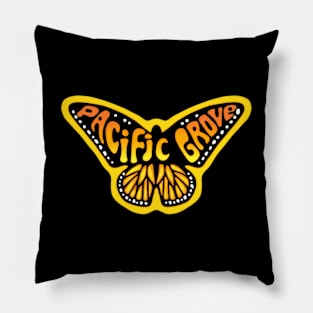 Pacific Grove Monarch Butterfly Word Art Pillow