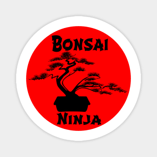 Lettering 'BONSAI NINJA' with bonsai tree Magnet