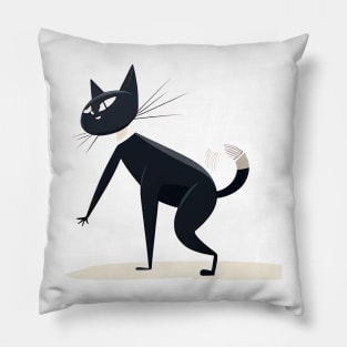 Funny Dancing Black Cat Pillow