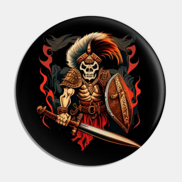 Skeleton warrior Pin by Crazy skull