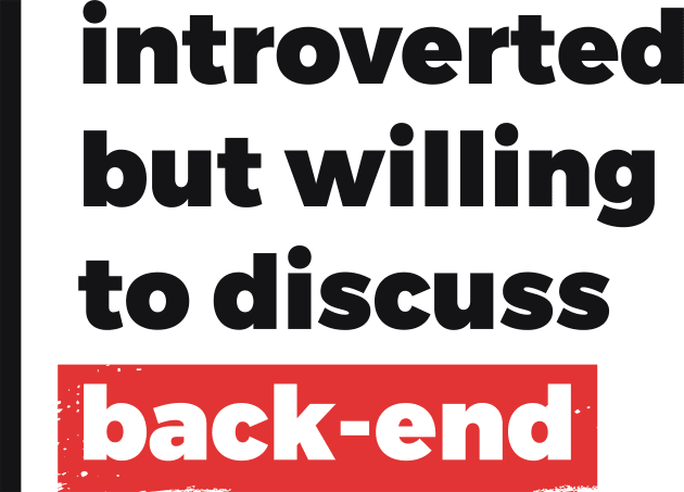 Introverted but willing to discuss back-end (Black & Red Design) Kids T-Shirt by Optimix