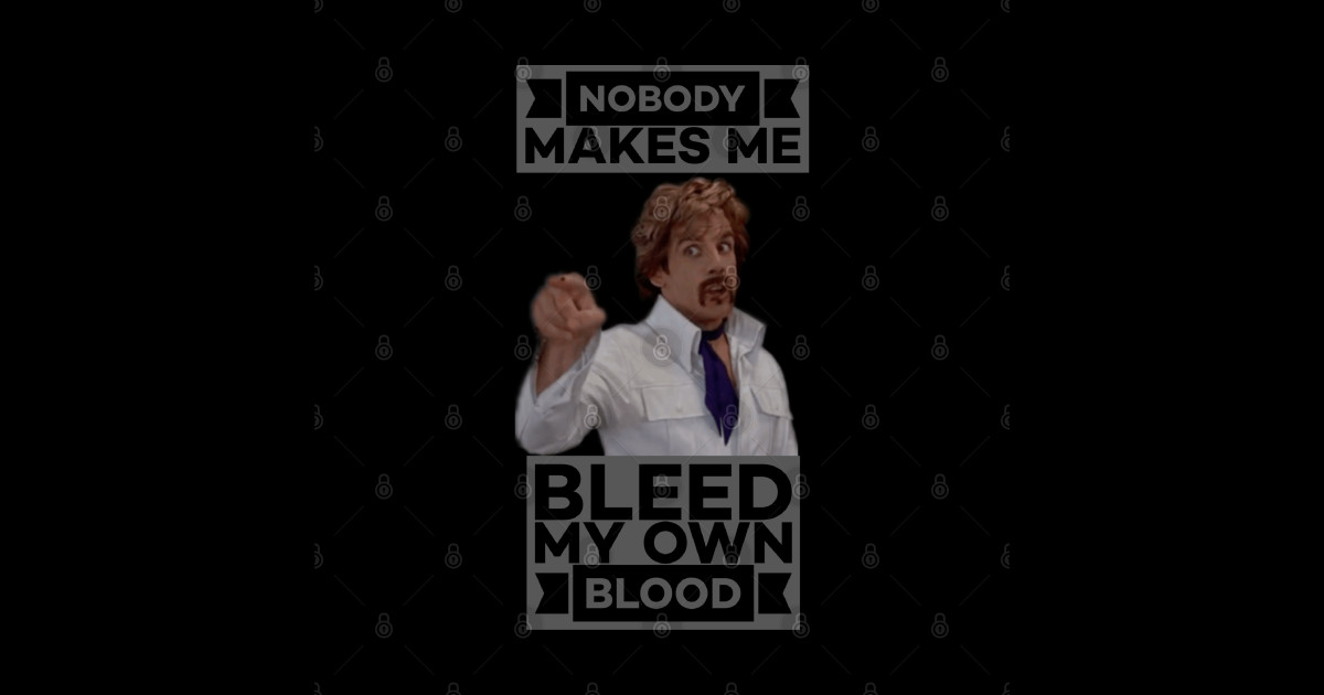 Funny Design Nobody Makes Me Bleed My Own Blood (Gray) Dodgeball
