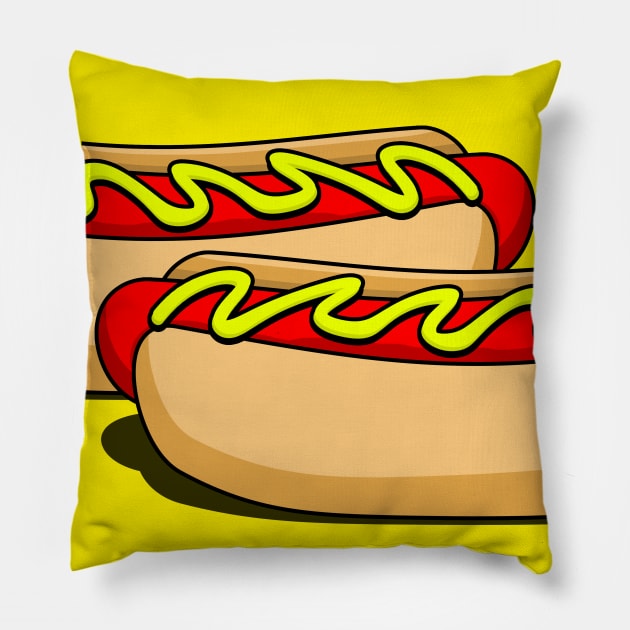 Hotdog sandwich Pillow by Capturedtee