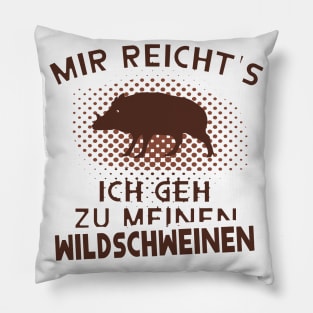 little wild boar pet grandpa traditional costumes saying Pillow