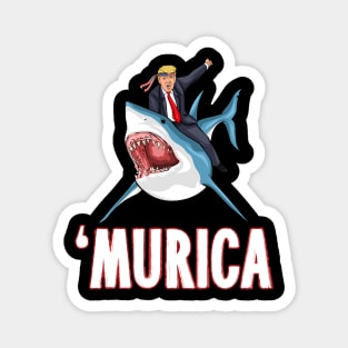 Donald Trump Shark President 4th of July USA America Magnet