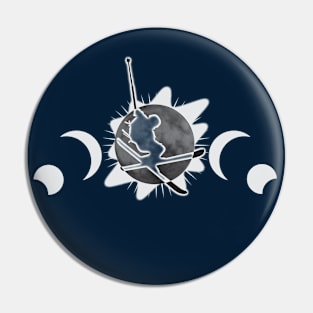 Skier Eclipse Pin