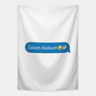 the Greeting of Islam - Imessage - Text Bubble - Text Message - Salaam Alaikum Tapestry