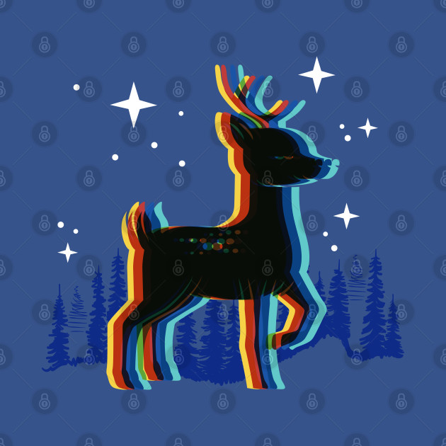 Discover Surrealistic Deer Star Night - Deer - T-Shirt