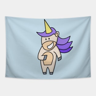 Smiling unicorn Tapestry