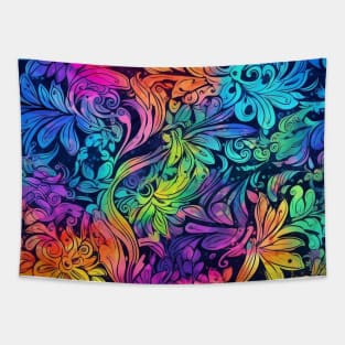 Rainbow flowers Tapestry