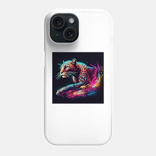 Cheetah Neon Art Phone Case