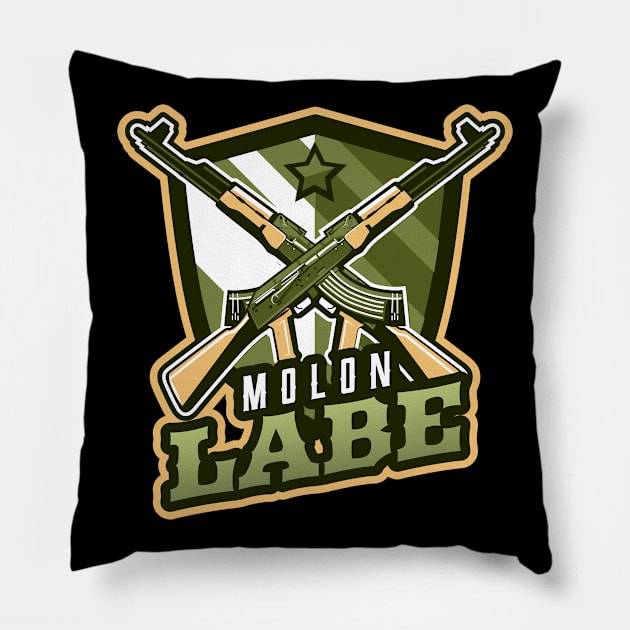 Crossed AK47 Pillow by Mega Tee Store