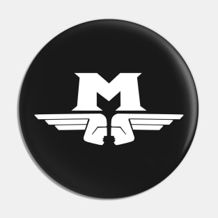 Motobecane 'M' logo - white Pin