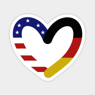 German and American Heart Magnet