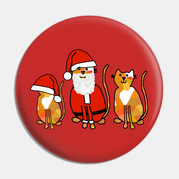 Cute Christmas Cats Pin by ellenhenryart