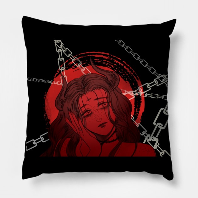 Demon Girl Pillow by jeusev