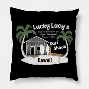 Lucky Lucy's Surf Shack Surfer Pillow