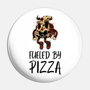 Evil Pizza Demon Fueled by Pizza Pin