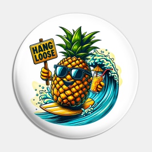 Pineapple Surfer Pin