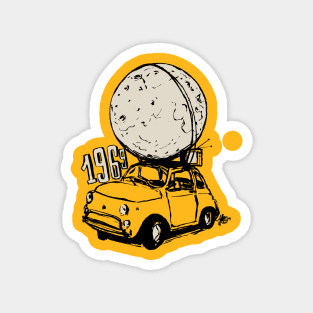 Fiat 500 moon landing Magnet