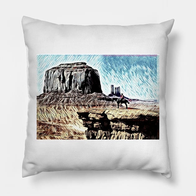 Wild West Nostalgia Pillow by DravenWaylon