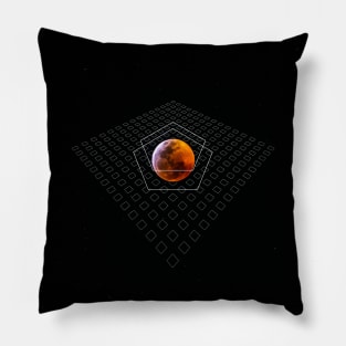 Lunar Eclipse Full Moon Geometric Pillow