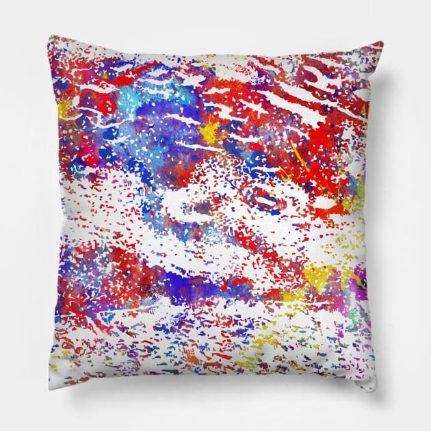 Section of cerebral cortex and meninges Pillow by RosaliArt