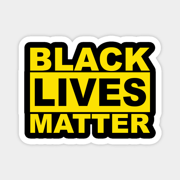 Black Lives Matter Logo (Yellow) Magnet by HardyShop