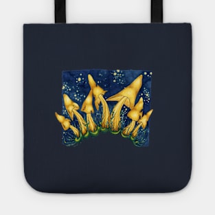 Glowing mushrooms Tote