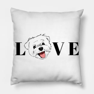 Maltese Lovers, Maltese Moms, Maltese Dads Pillow