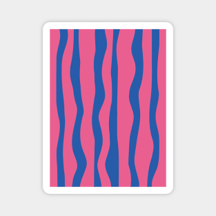 Vertical Lines - Pink Blue Magnet