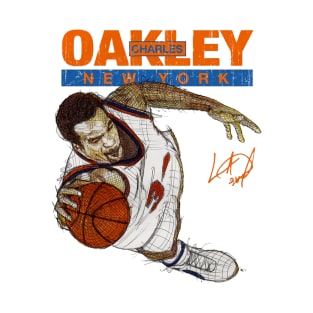 Charles Oakley New York Aerial Dunk T-Shirt