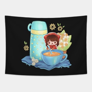 little red riding hood and her tea Tapestry