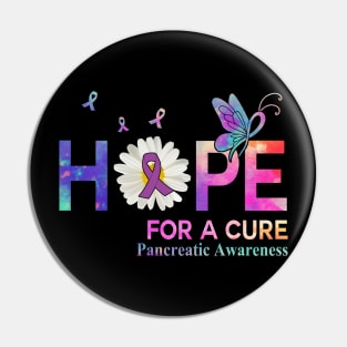 Hope For A Cure  Butterfly Flower Pancreatic cancer Pin