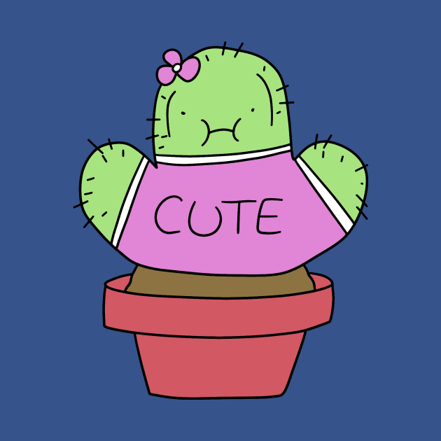 Cactus Wearing Cute Shirt by saradaboru