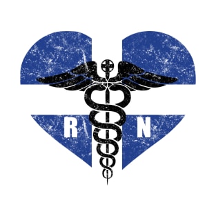 Greek RN Nurse Love Greece Flag Heart T-Shirt