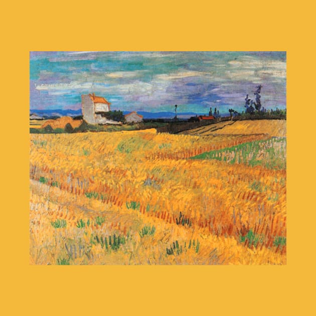 Van Gogh Wheat Field with Farmhouse by bragova