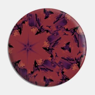 Red Floral Abstract Watercolor Poinsettia Pin