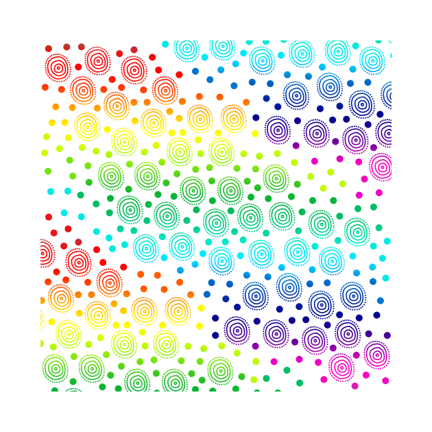 Rainbow Circles and Dots by Whoopsidoodle