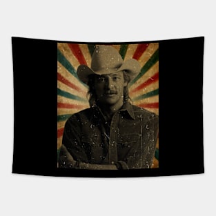 Alan Jackson - Photo Vintage Retro Look FanArt Tapestry