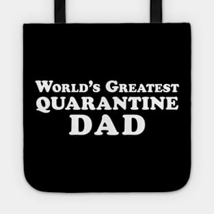 Funny “World’s Greatest Quarantine Dad” Label Tote