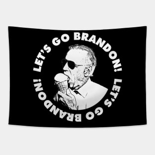 Let's Go Brandon Ice Cream Meme Tapestry