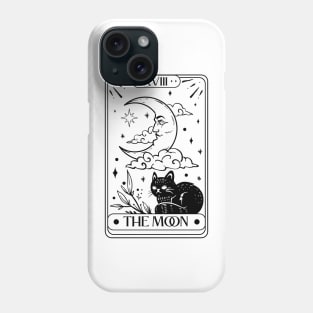 Witchy Cat "The Moon" Tarot Card Phone Case