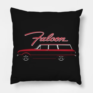 Red 63 Falcon 2 Door Wagon Pillow